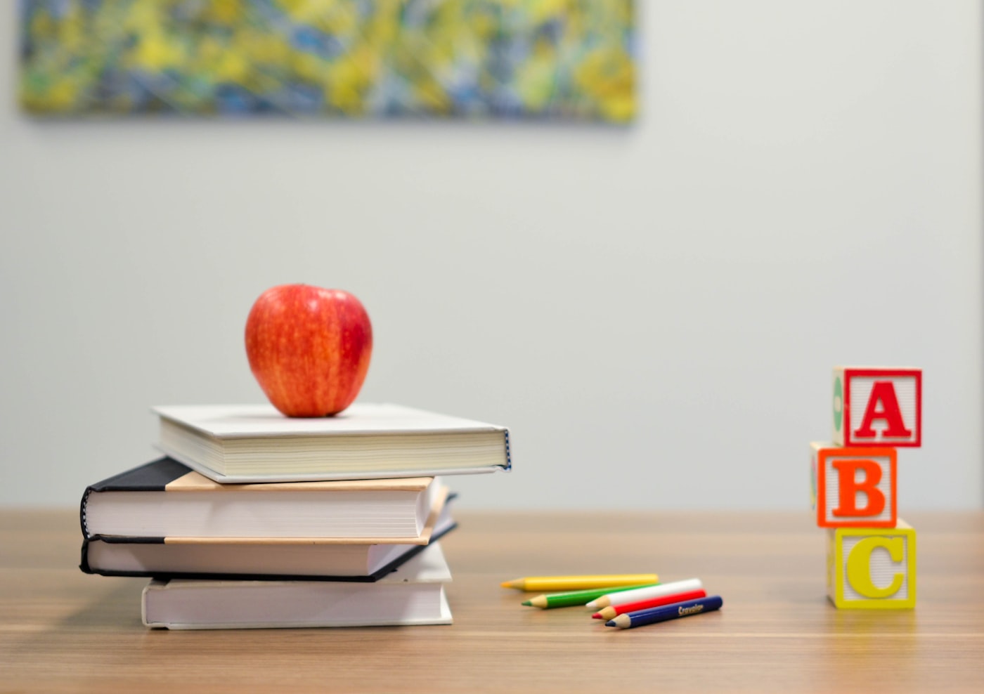 Books and study materials on a desk